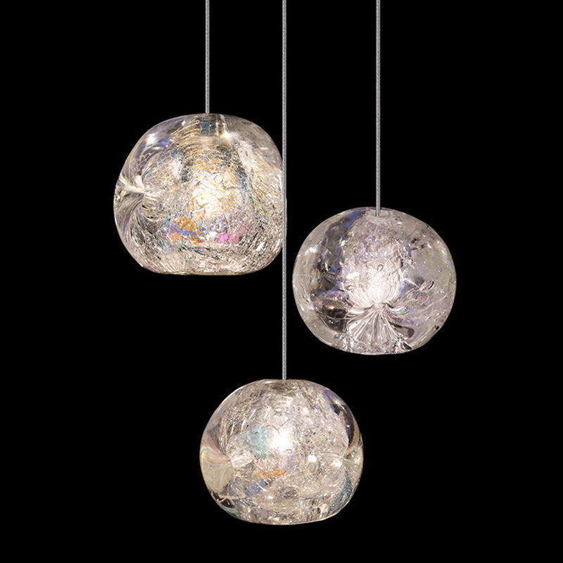 Nature-inspired round crystal Chandelier