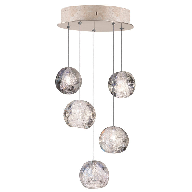 Nature-inspired round crystal Chandelier