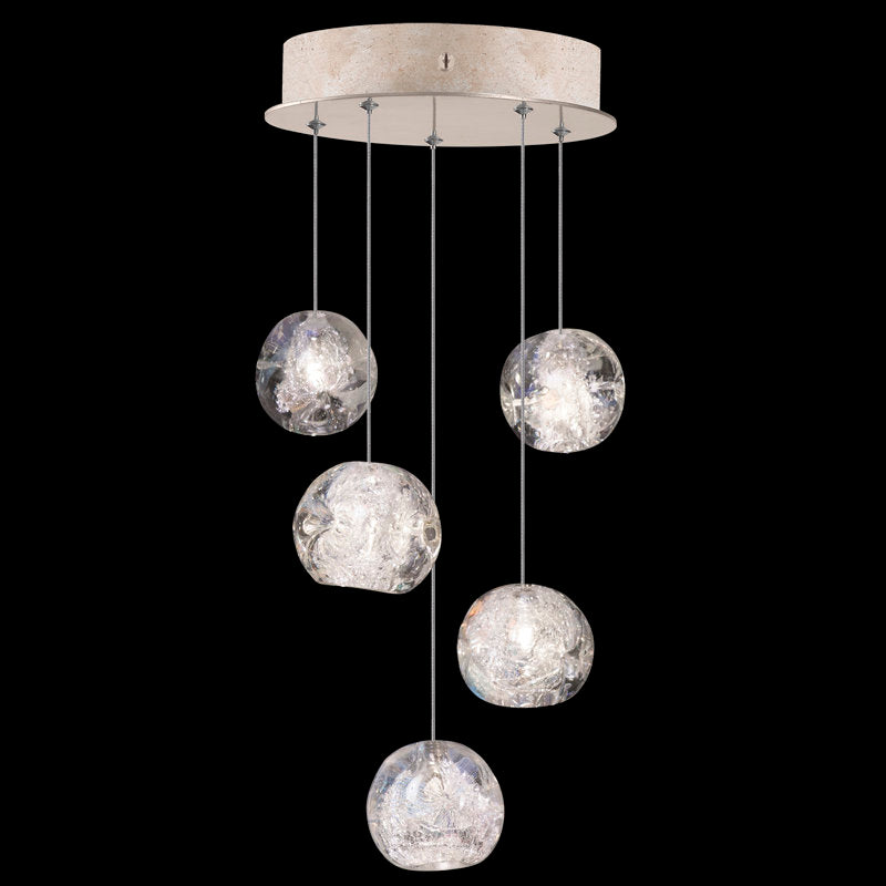 Nature-inspired round crystal Chandelier