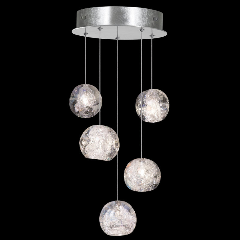 Nature-inspired round crystal Chandelier