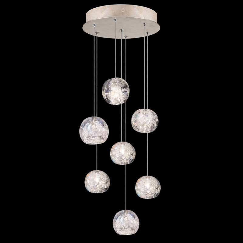 Nature-inspired round crystal Chandelier