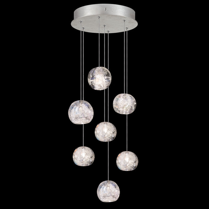 Nature-inspired round crystal Chandelier