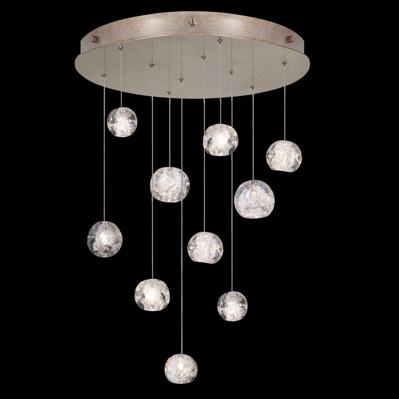 Nature-inspired round crystal Chandelier