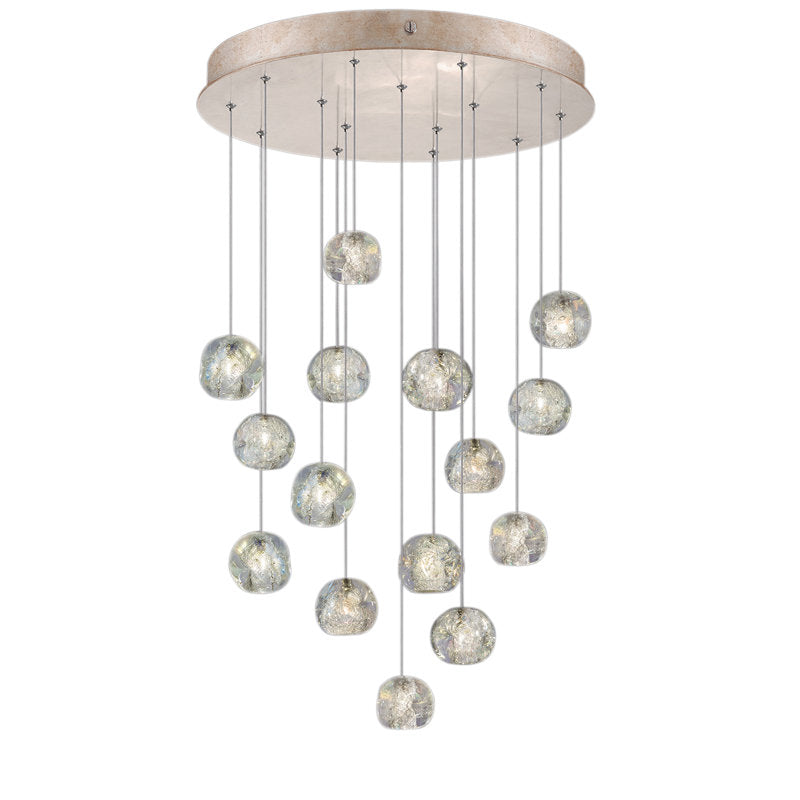 Nature-inspired round crystal Chandelier
