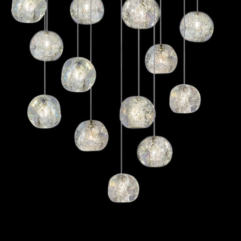 Nature-inspired round crystal Chandelier