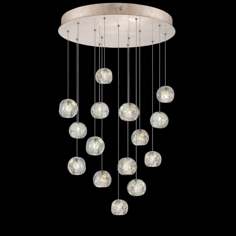 Nature-inspired round crystal Chandelier