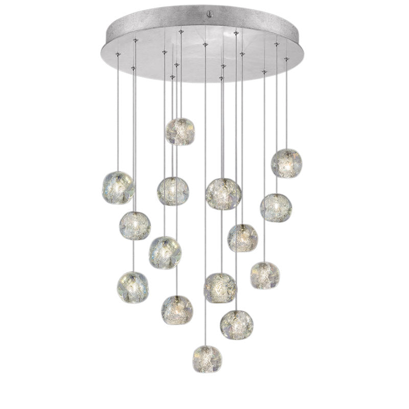 Nature-inspired round crystal Chandelier