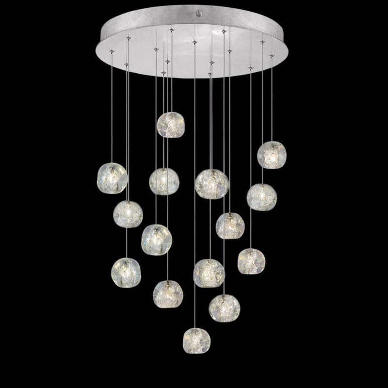 Nature-inspired round crystal Chandelier