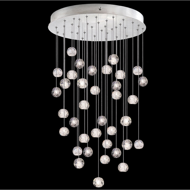 Nature-inspired round crystal Chandelier