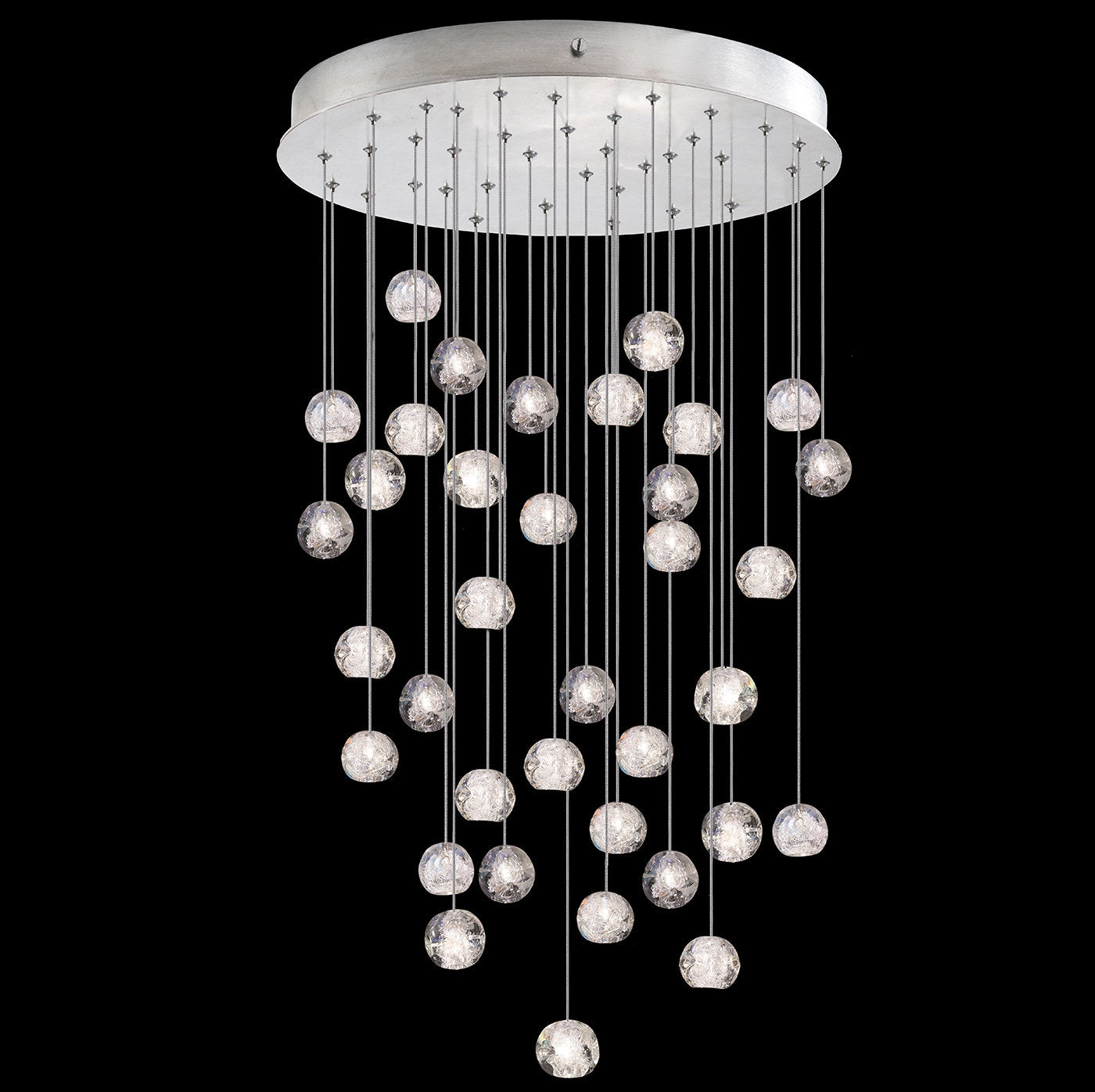 Nature-inspired round crystal Chandelier