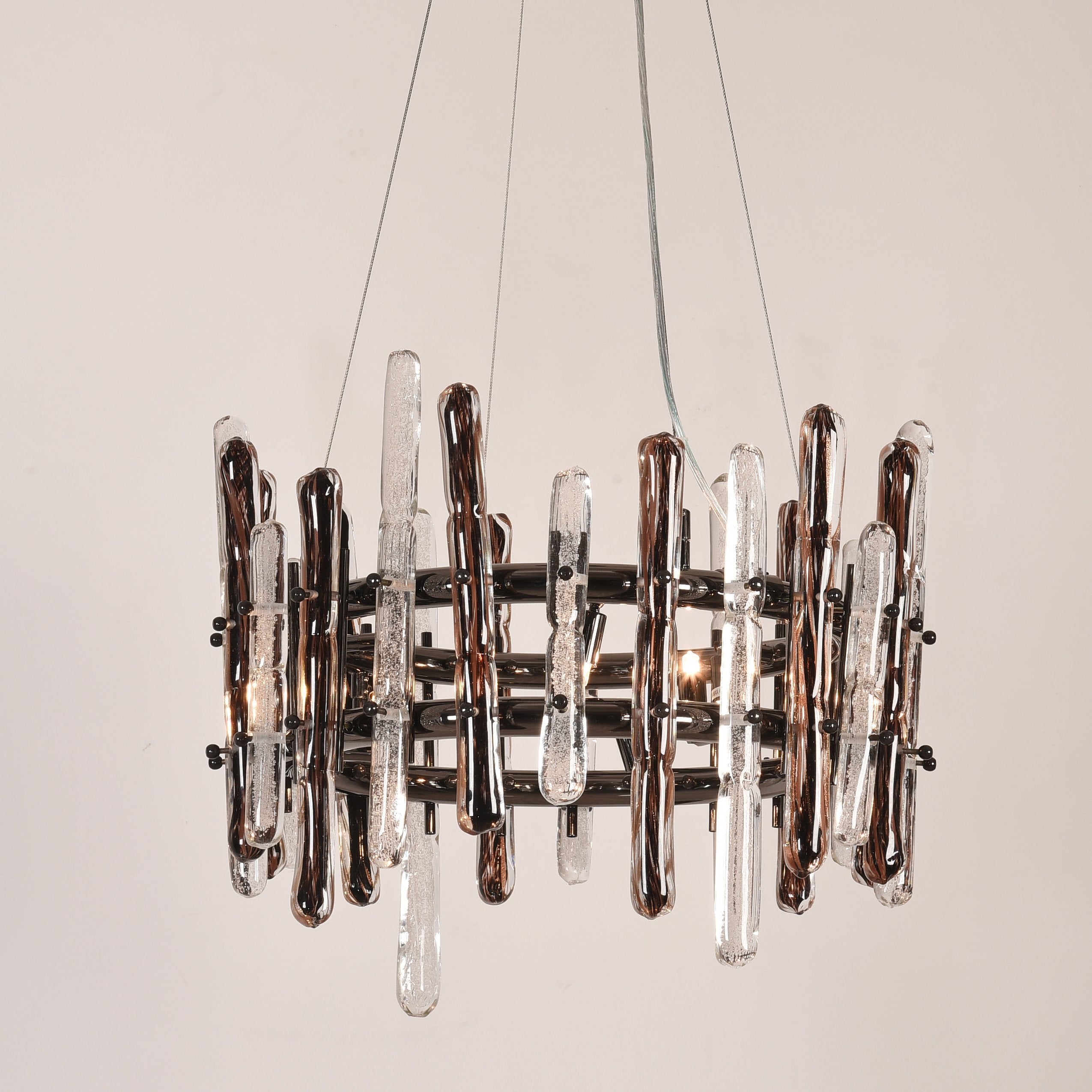 Brous Round Glass Chandelier