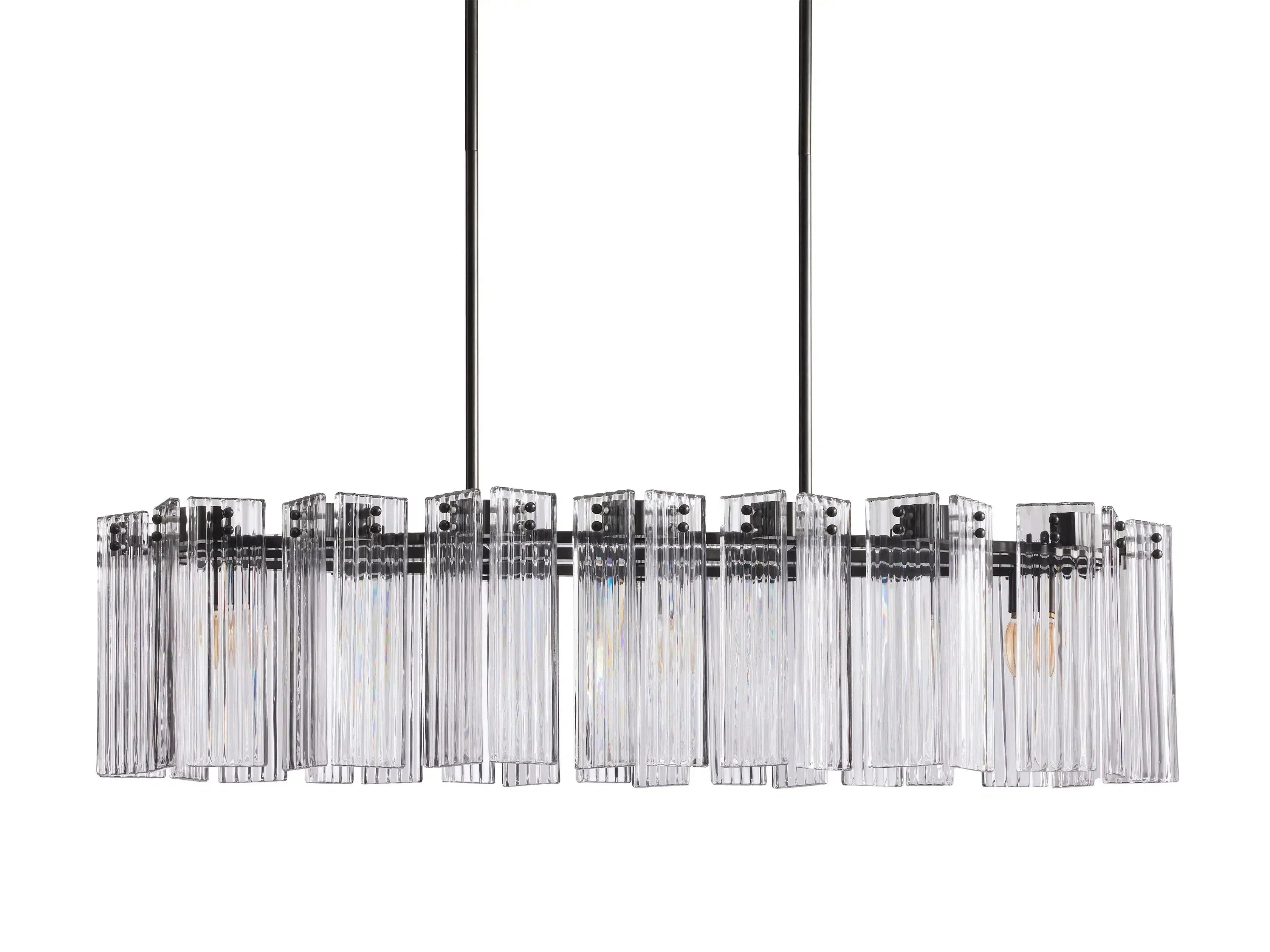 Delsie Oval Art Glass Chandelier 51''63''72''L