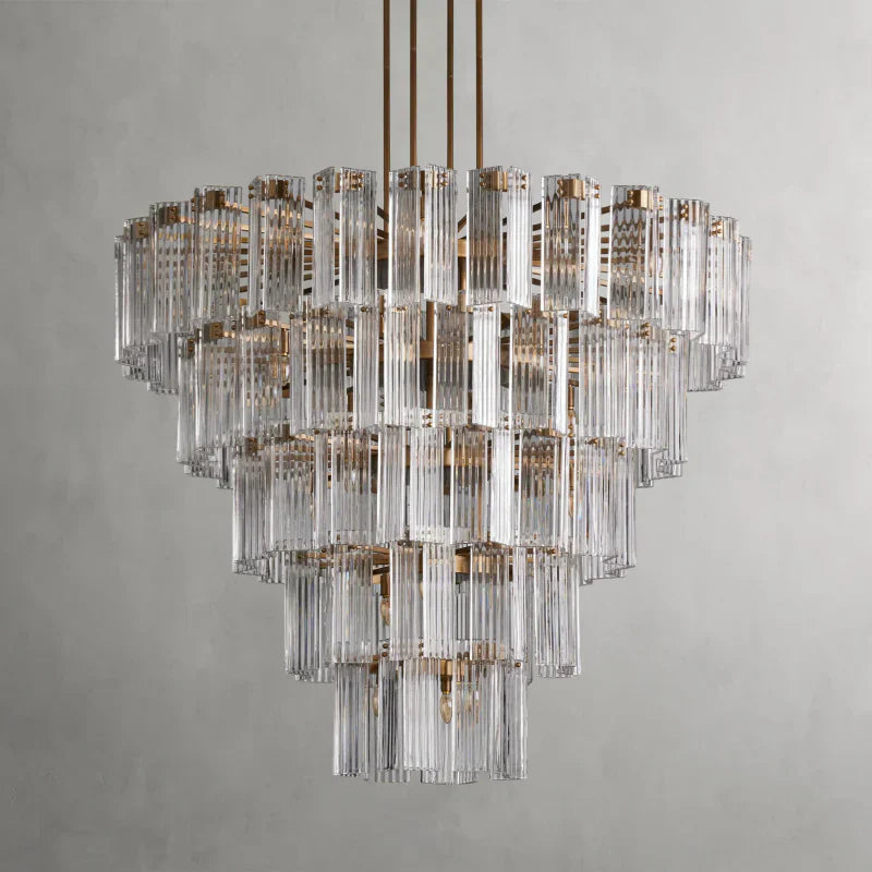 Delsie Round Art Glass Chandelier 38" 48" 60"D