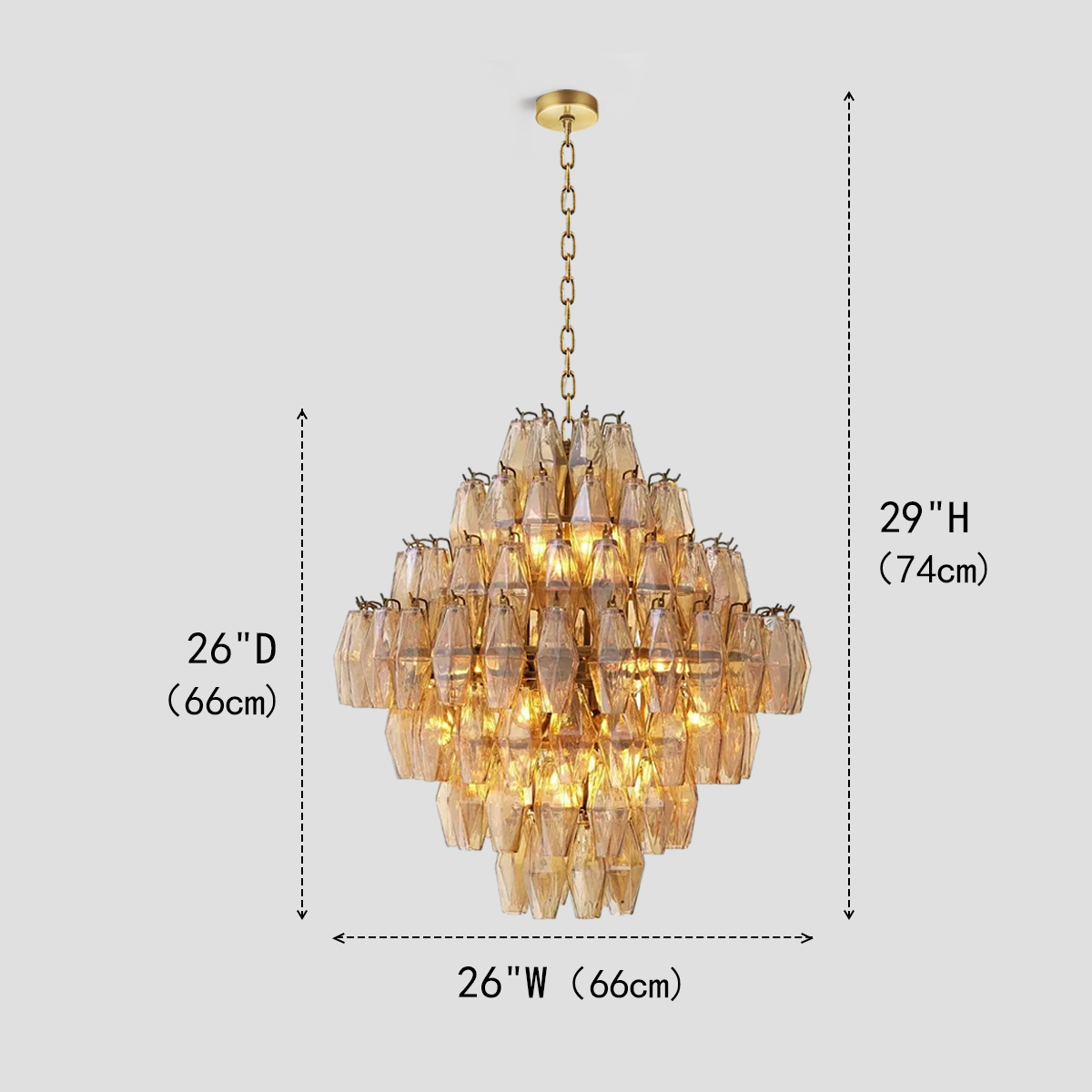 Multi-Tier Large Chandelier 26"
