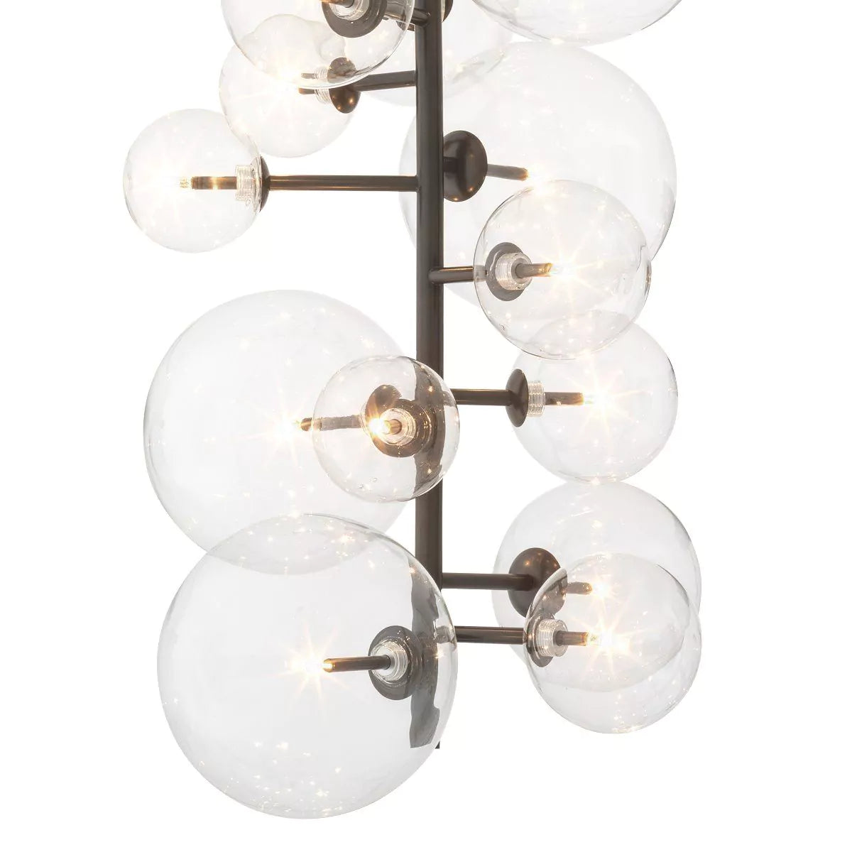 Glass Globe Modern Brass Chandelier Antique Brass/Nickel/Bronze/Clear Glass)