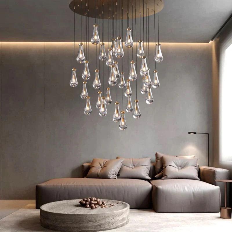 Raindrop Round Chandelier 18"
