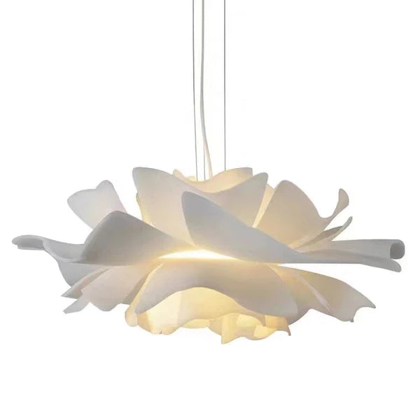 Single White Flower Ceiling Light