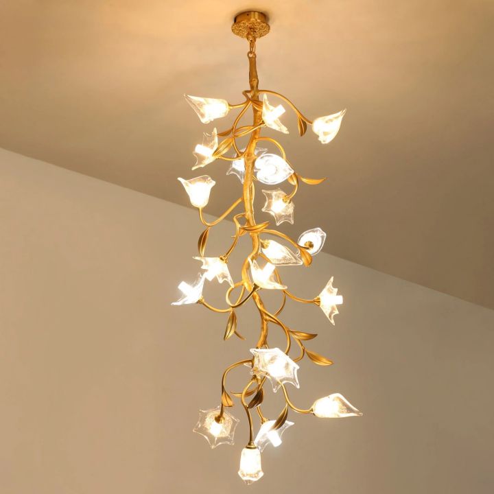 Flowers Craftsman Chandelier