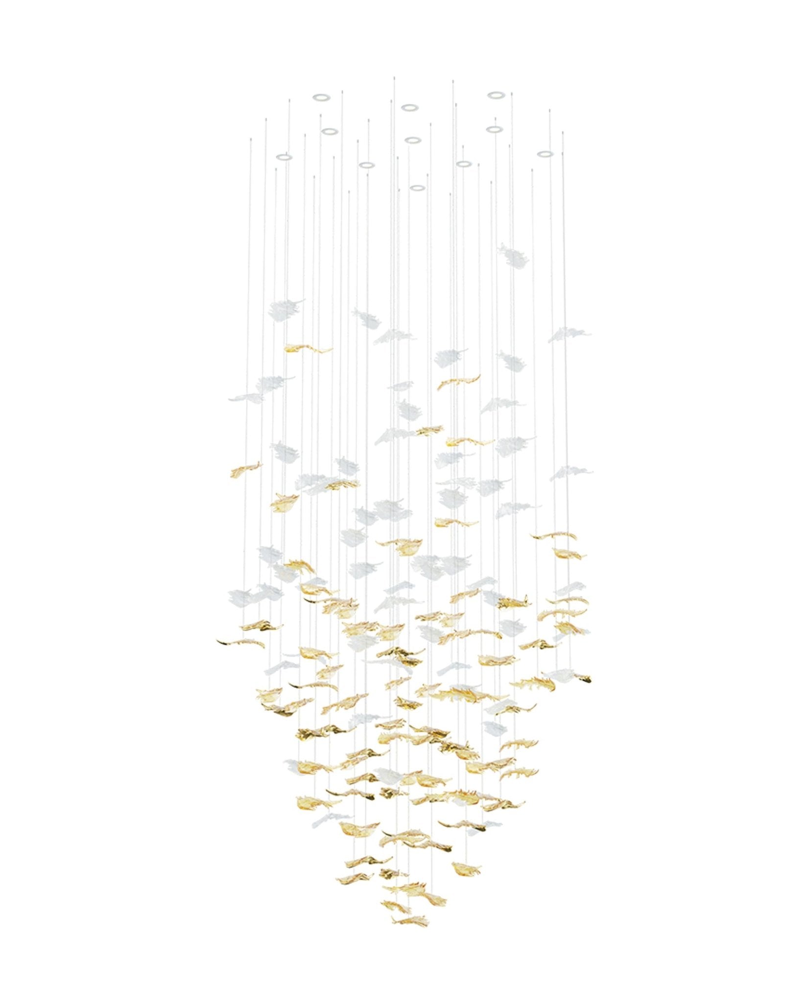 Galaxy Flying Leaves Meteor Shower Crystal Spiral Chandelier