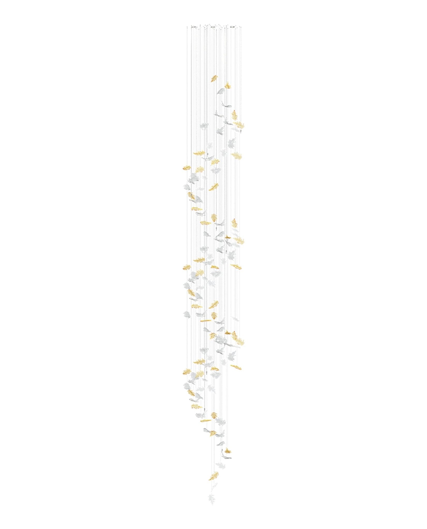 Galaxy Flying Leaves Meteor Shower Crystal Spiral Chandelier