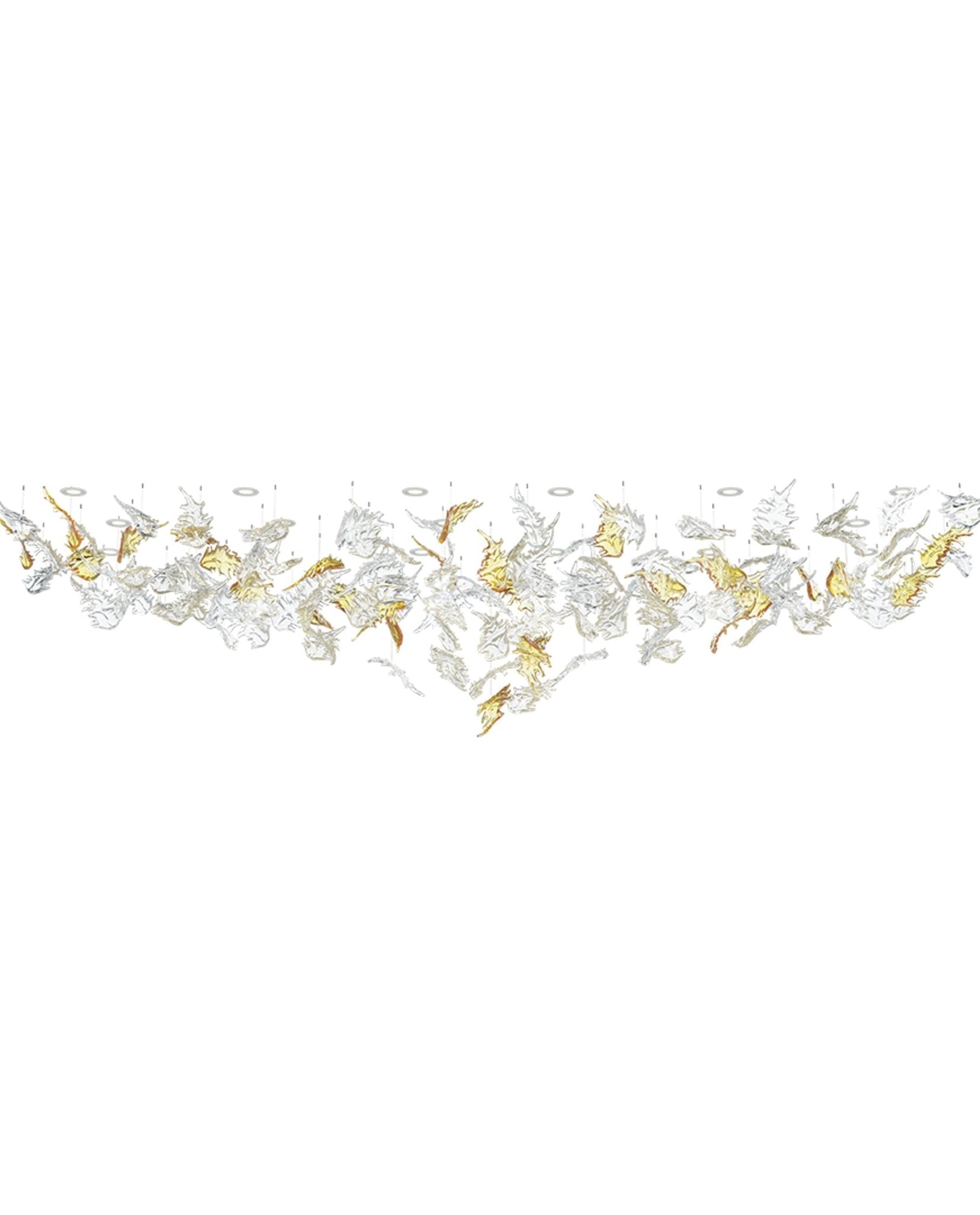 Galaxy Flying Leaves Meteor Shower Crystal Spiral Chandelier