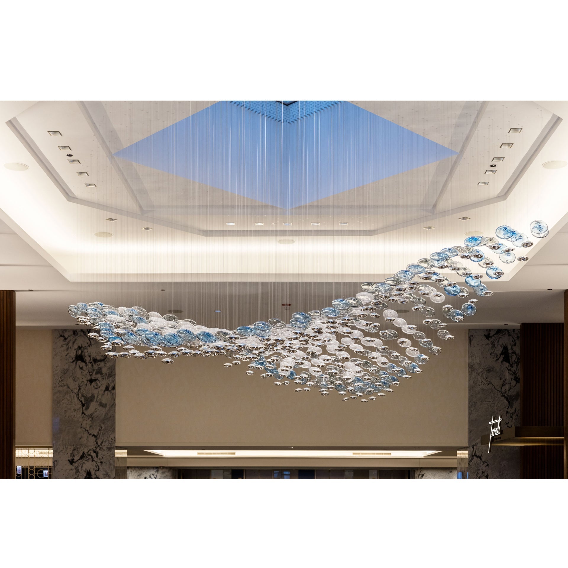 Galaxy Flying Surge Meteor Shower Crystal Spiral LED Chandelier