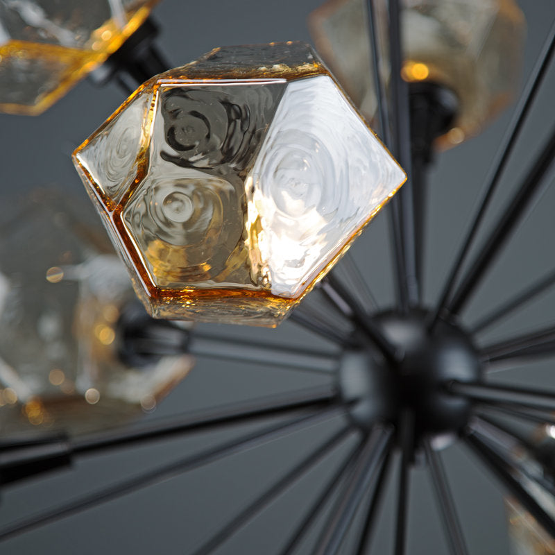Hammerton Studio Gem Starburst Chandelier - Modern Hand-Forged LED Lighting Fixture