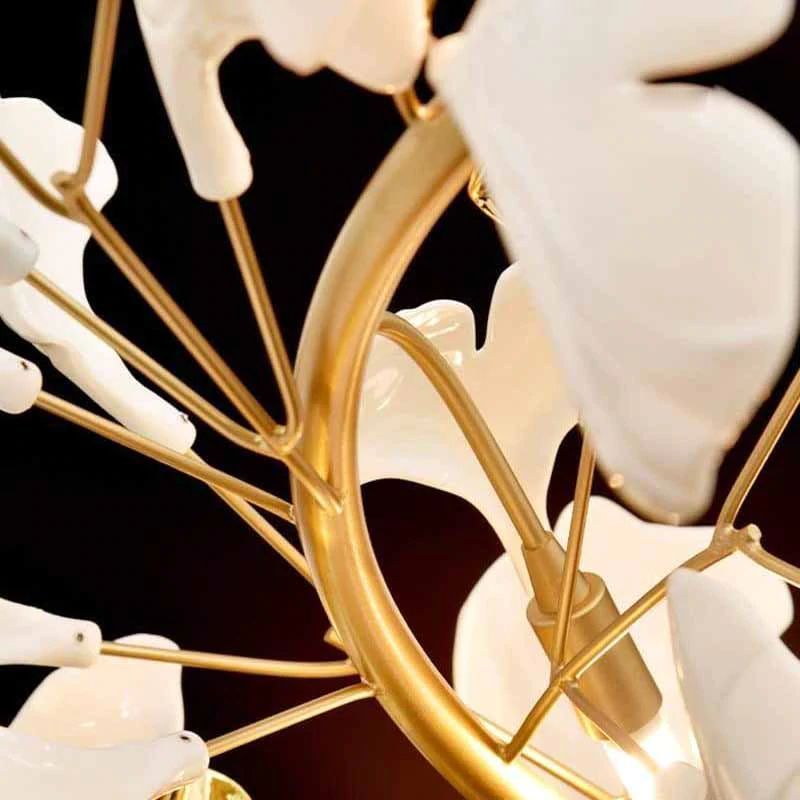 JC Ginkgo Ceramic Chandelier Double S