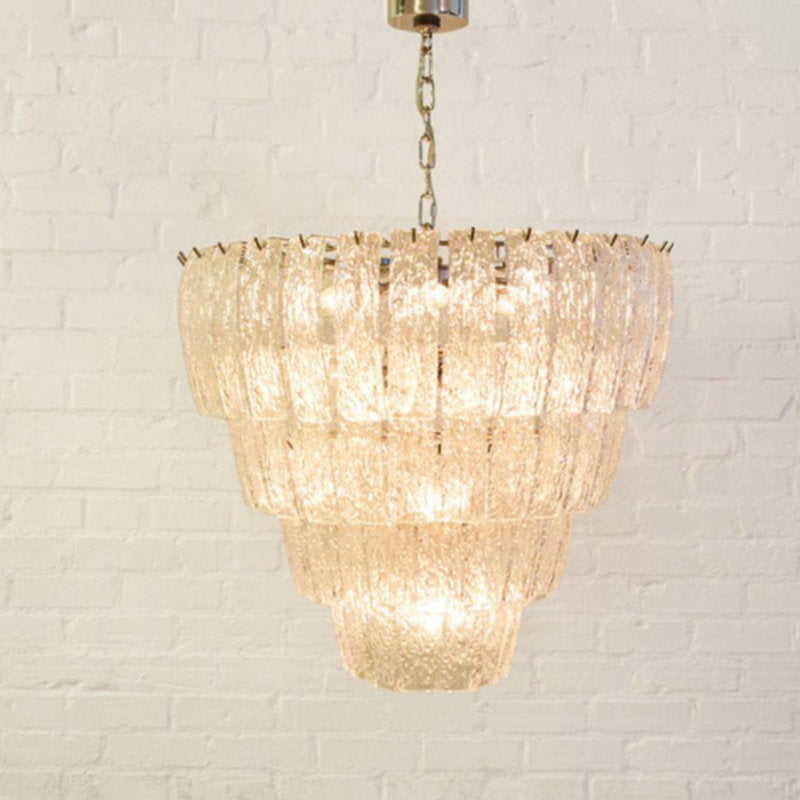 Luxe Light and Home Gloria Chandelier with Brazilian Quartz Rock Crystal Points