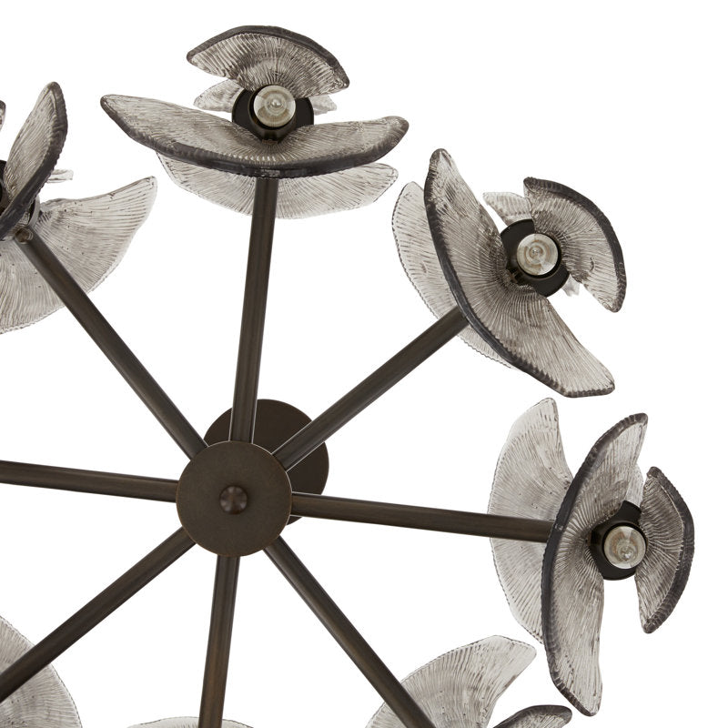 Gwendolyn 16-Light Chandelier with Smoke Glass: Artistic, Modern, and Elegant Lighting