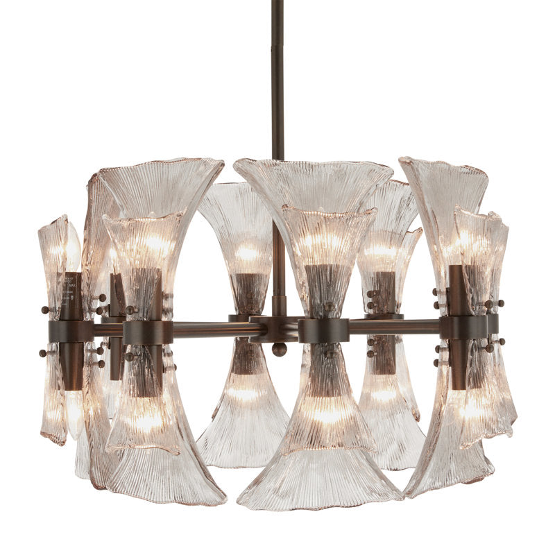 Gwendolyn 16-Light Chandelier with Smoke Glass: Artistic, Modern, and Elegant Lighting