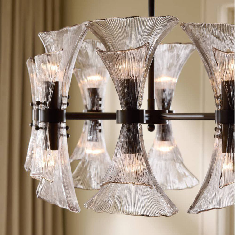 Gwendolyn 16-Light Chandelier with Smoke Glass: Artistic, Modern, and Elegant Lighting