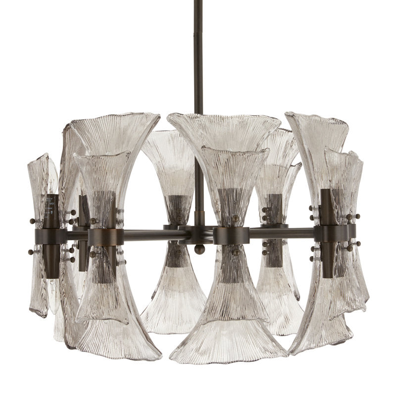 Gwendolyn 16-Light Chandelier with Smoke Glass: Artistic, Modern, and Elegant Lighting