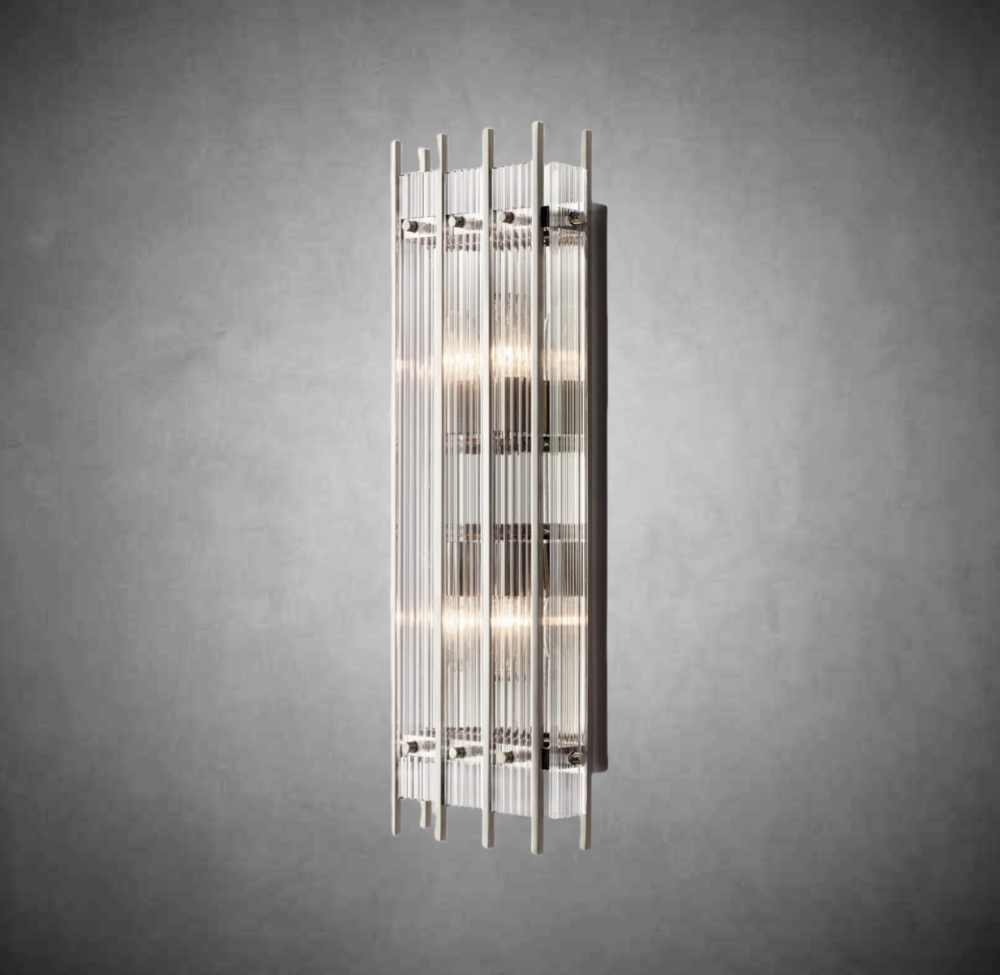 Sun Marcus Glass Grand Rectangular Sconce