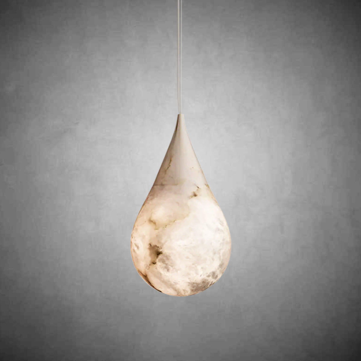 Hailey Alabaster Raindrop Pendant Lighting, Dining Table Pendant