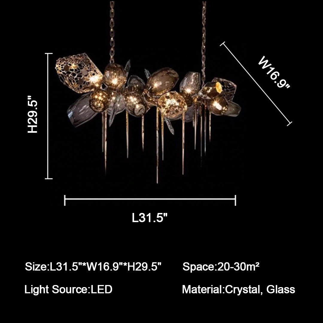 Modern Wine Glass Shape Chandelier Italian Light Luxury Light Fixture for Dining Room/Living Room