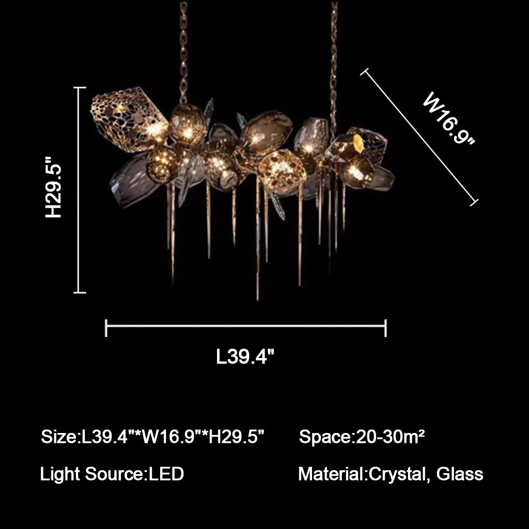 Modern Wine Glass Shape Chandelier Italian Light Luxury Light Fixture for Dining Room/Living Room