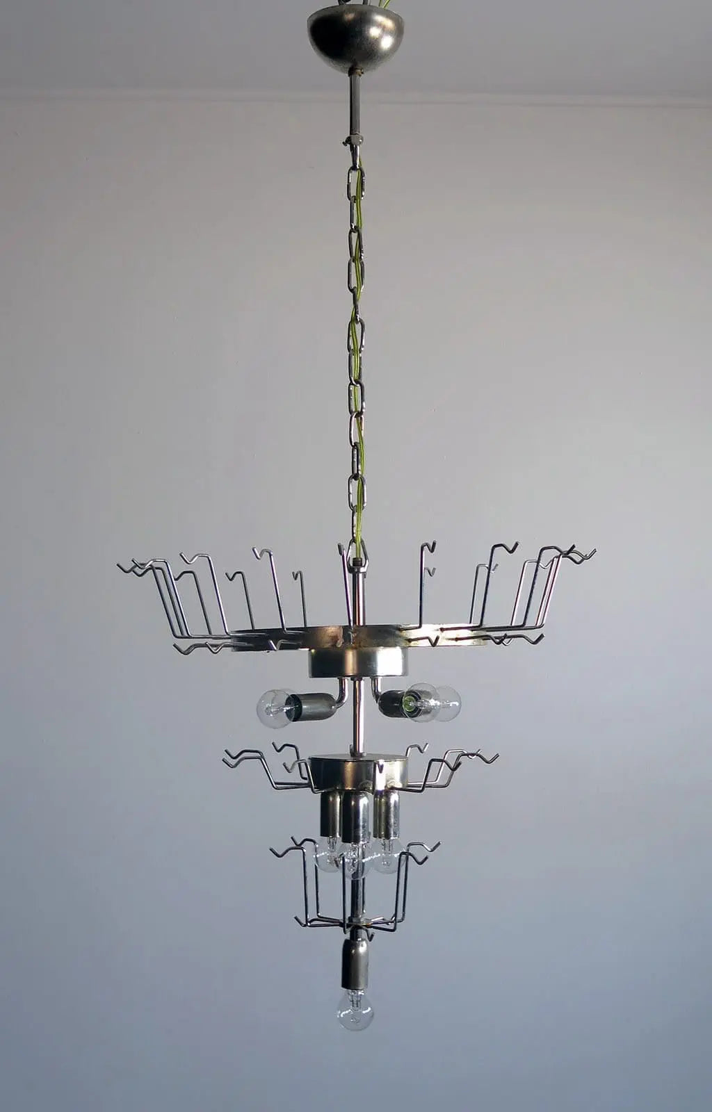 Murano Chandelier – Spiral – 54 prisms – Smoked