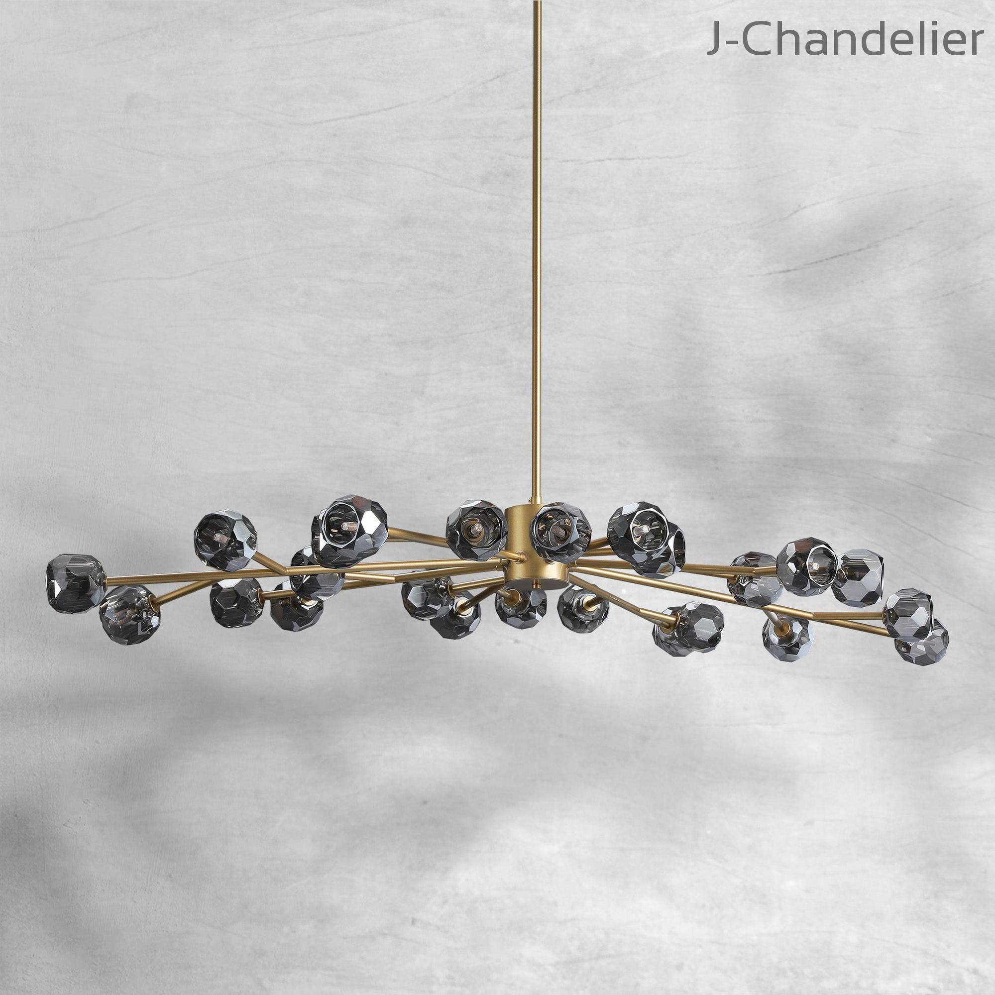 Bille De Crystal Round Chandelier 72"