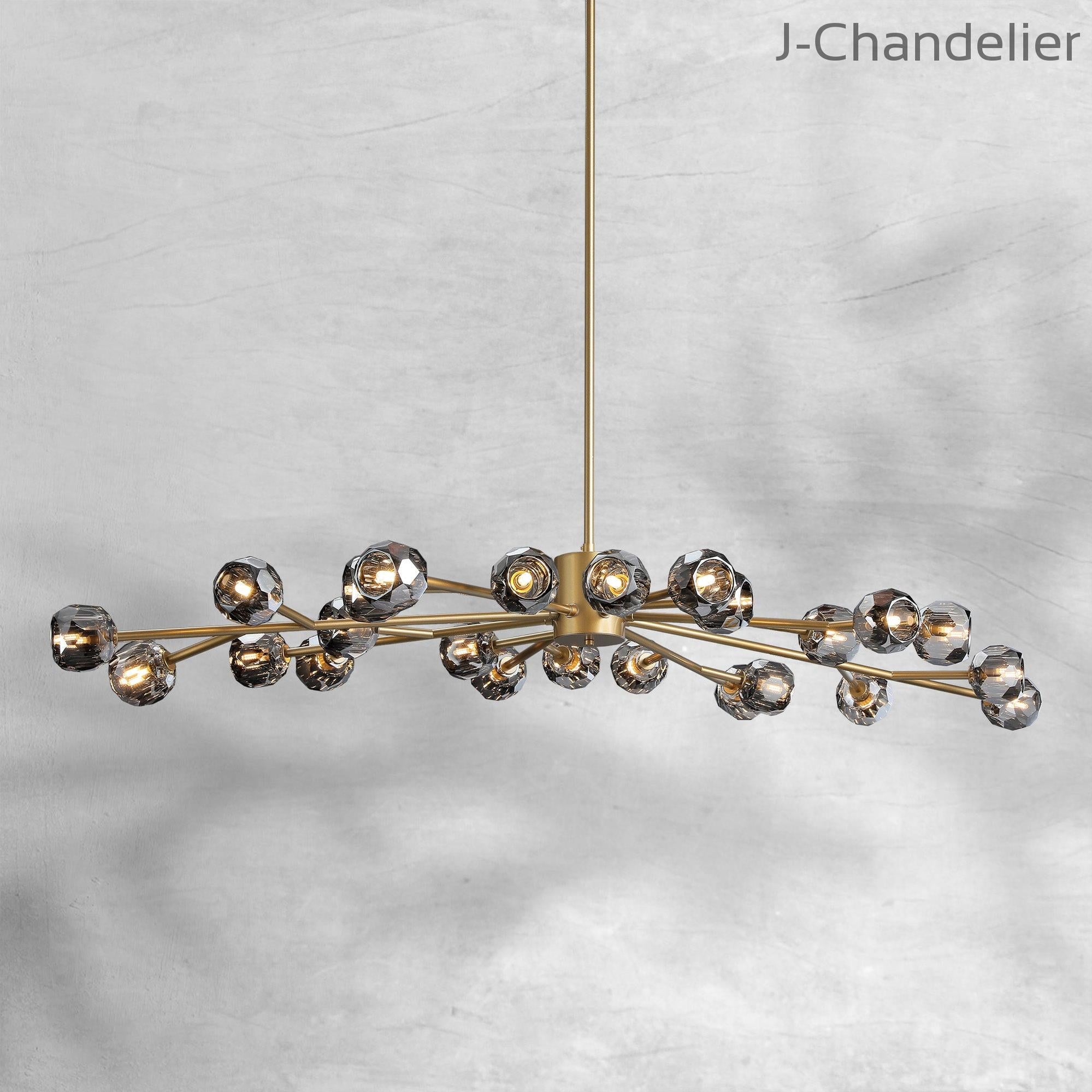 Bille De Crystal Round Chandelier 72"