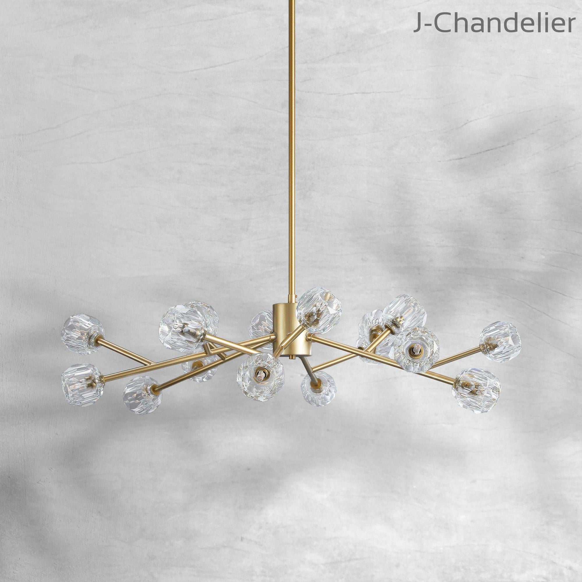 Bille De Crystal Round Chandelier 48"