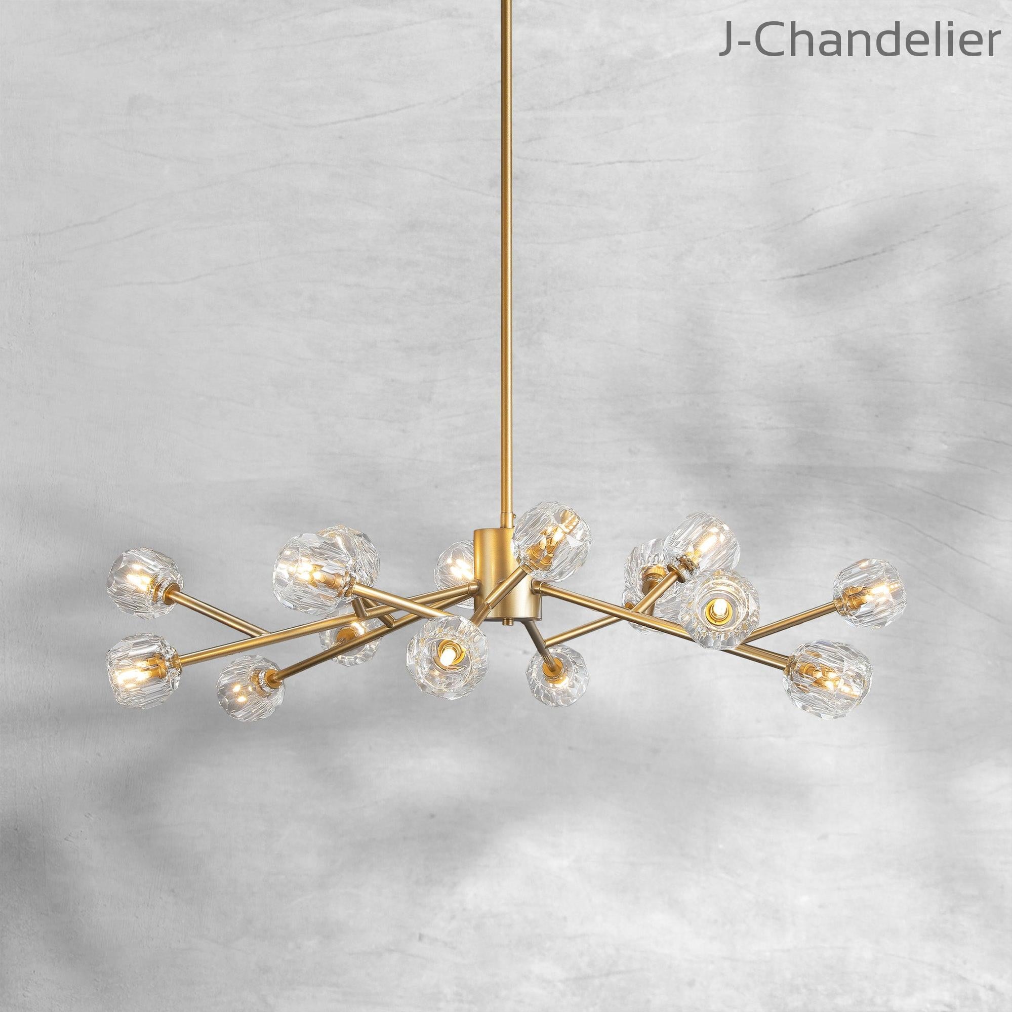 Bille De Crystal Round Chandelier 48"