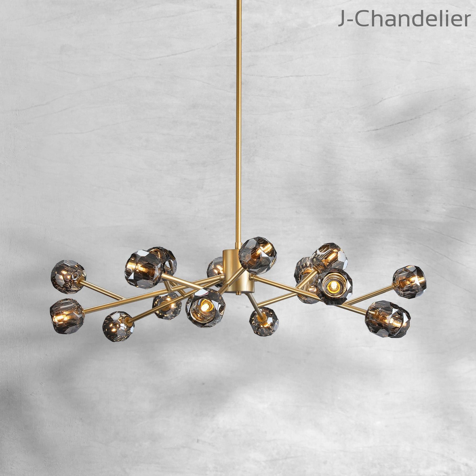Bille De Crystal Round Chandelier 48"