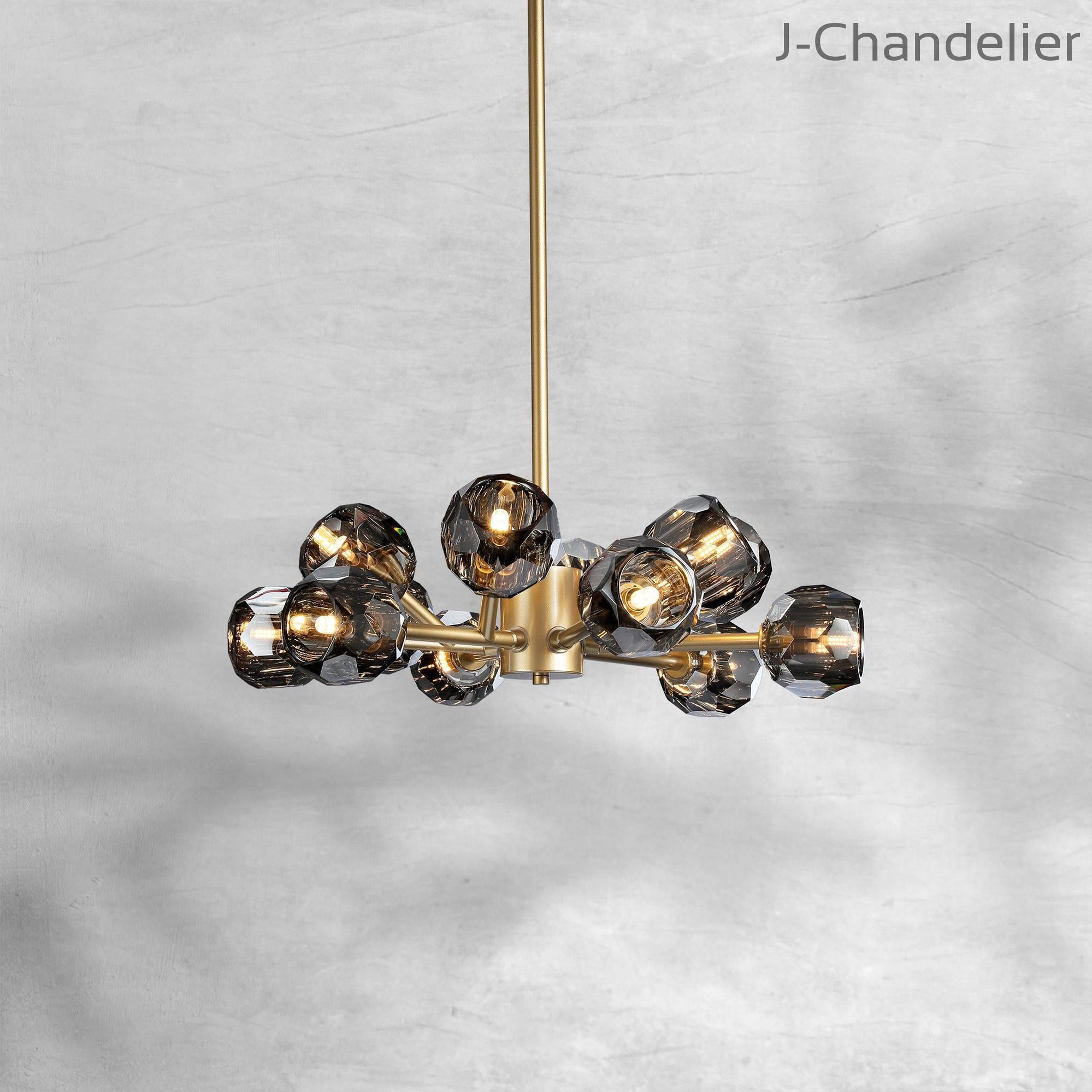 Bille De Crystal Round Chandelier 36"