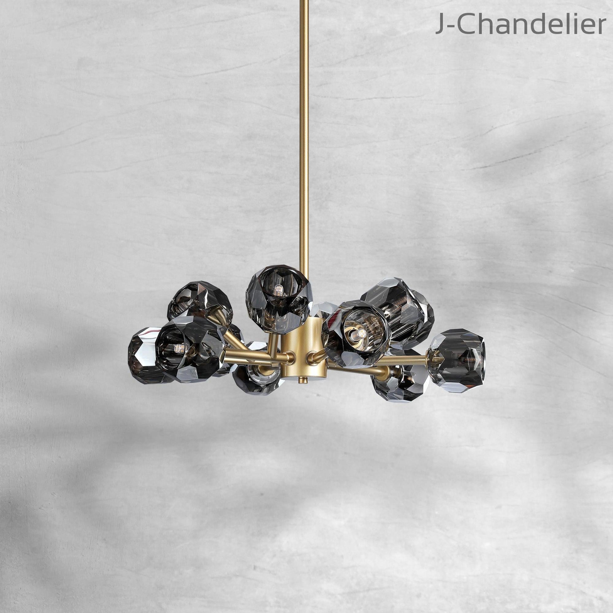 Bille De Crystal Round Chandelier 36"