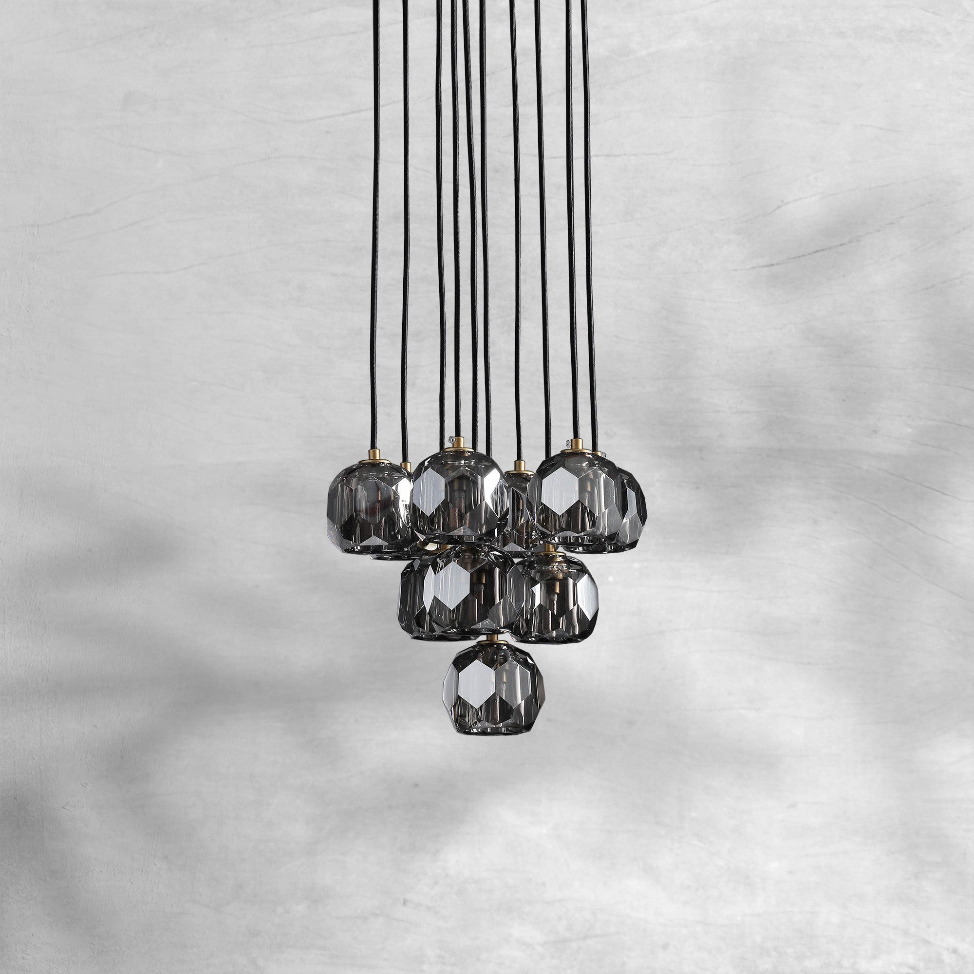 Bille De Crystal Cluster Round Chandelier 14"19"24"30"40"