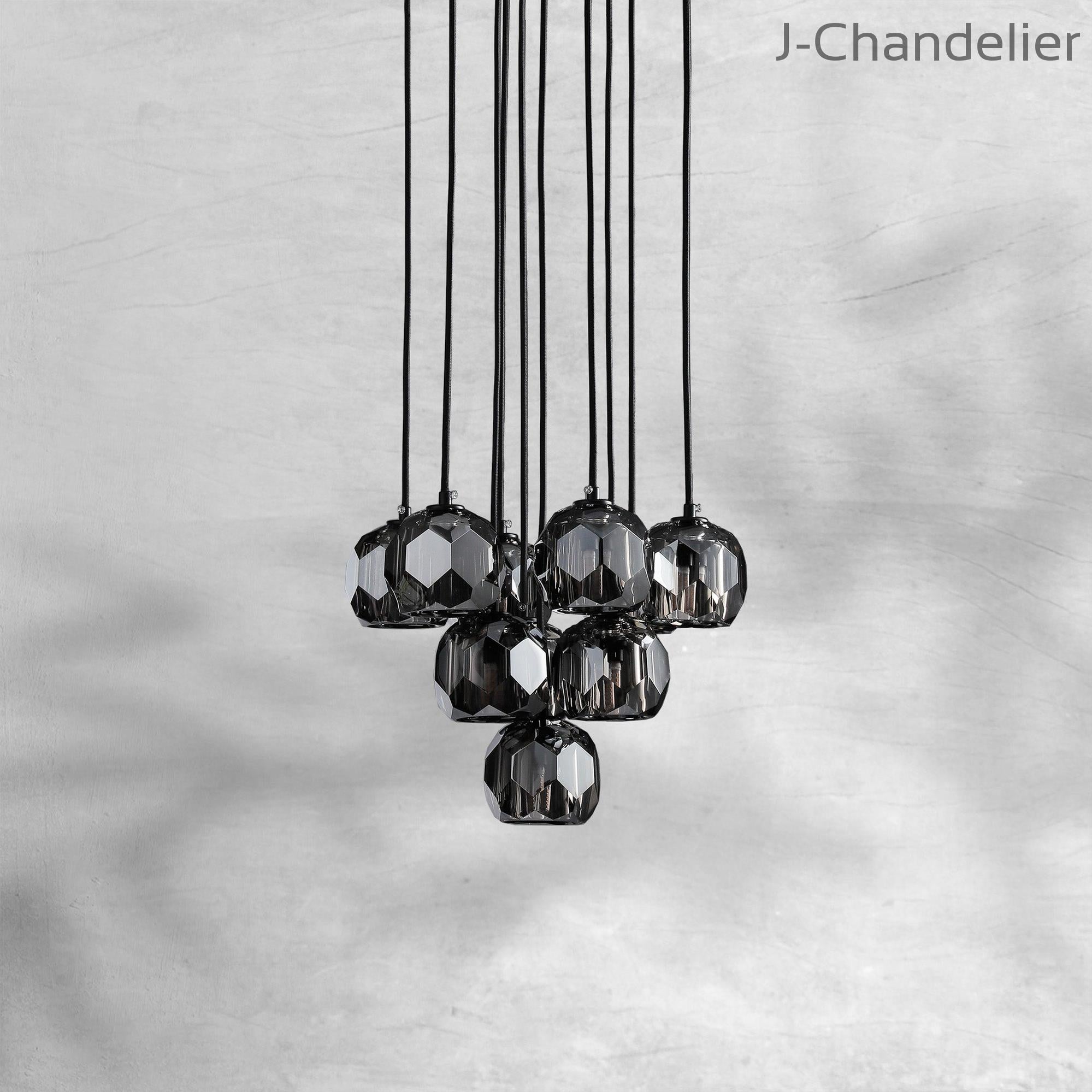 Bille De Crystal Cluster Round Chandelier 14"19"24"30"40"