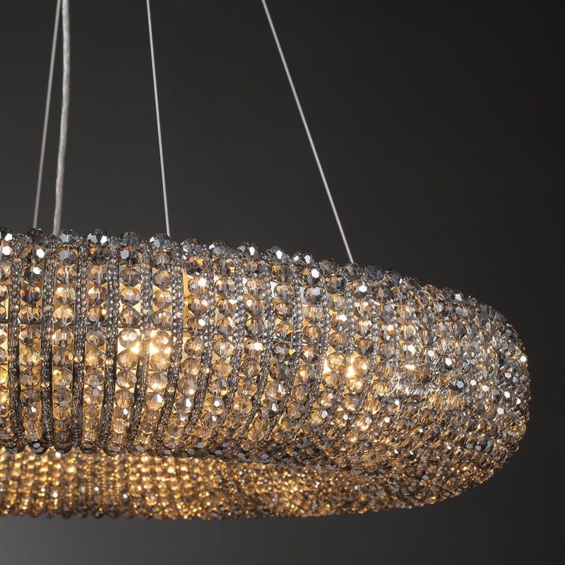 JC Halo Crystal Round Chandelier 32", 41", 60"
