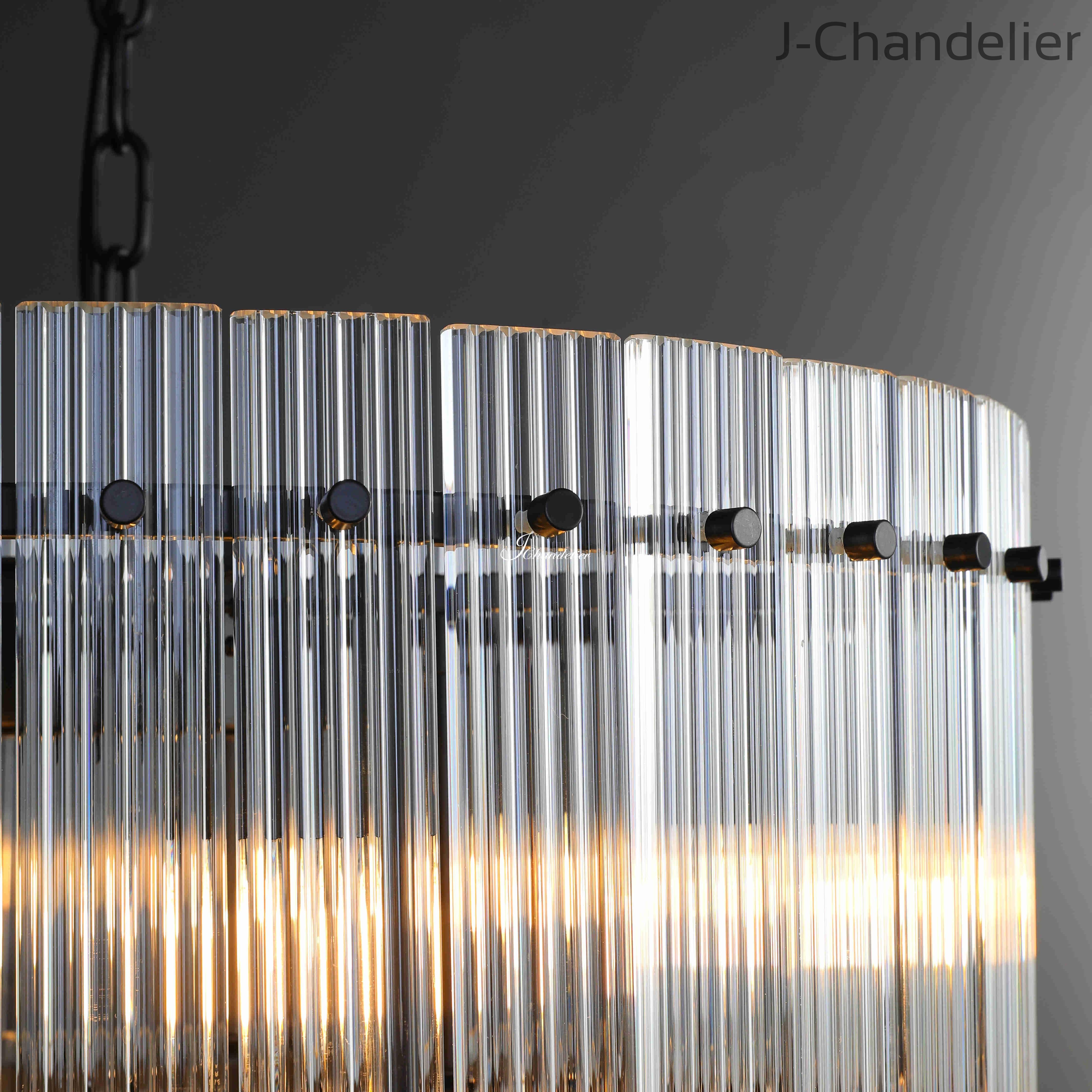 Sun Marcus 2-Tier Glass Round Chandelier 37"