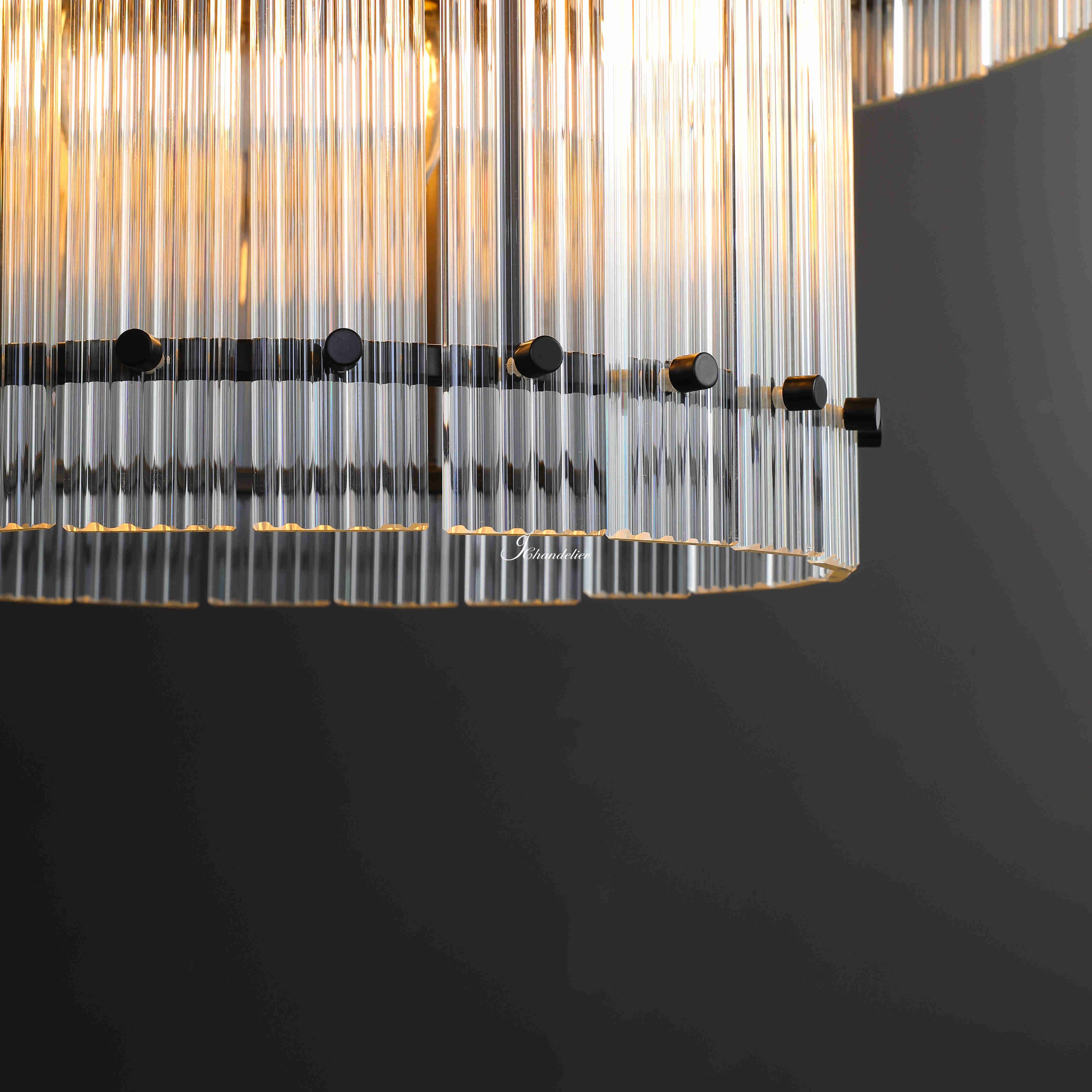 Sun Marcus 2-Tier Glass Round Chandelier 37"